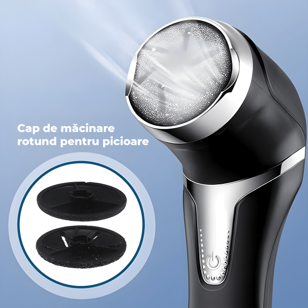 Set accesorii pentru Pila electrica talpi si calcaie IMA Trend cu Aspirare, 3 role, Indepartare piele moarta, Indepartare calus, Negru - imagine 4