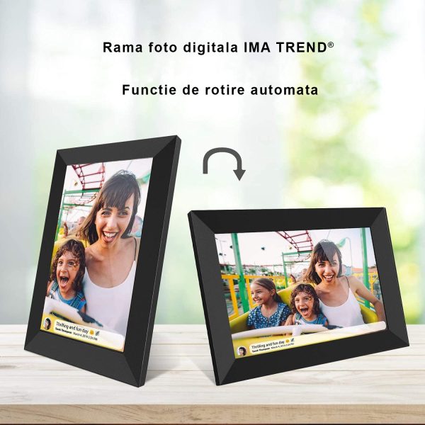 Rama foto digitala IMA Trend®, 10.1 inch, aplicatie Frameo, Android 6, RAM 1GB, Memorie interna 32GB, Touchscreen 800x1280 HD IPS, Slot USB, card SD, difuzor 2x2W, poze/video, negru - imagine 6